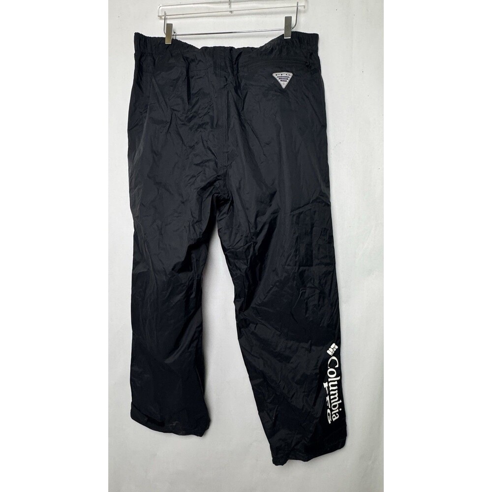 Mens Columbia PFG Black Waterproof Fishing Bibs Pants Adjustable XL 32L